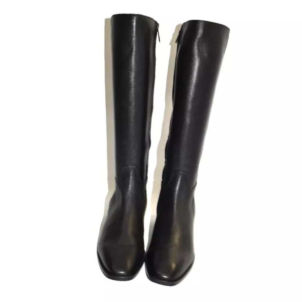 Aquatalia Rozaria Knee Leather Riding Boots Black Size 8.5 DD412 - Picture 6 of 7